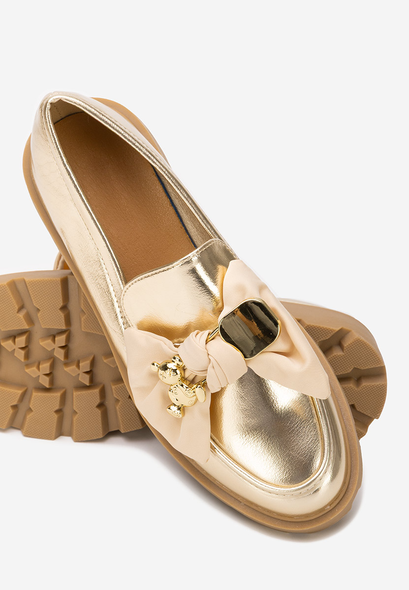 Mocassini con plateau Desana oro