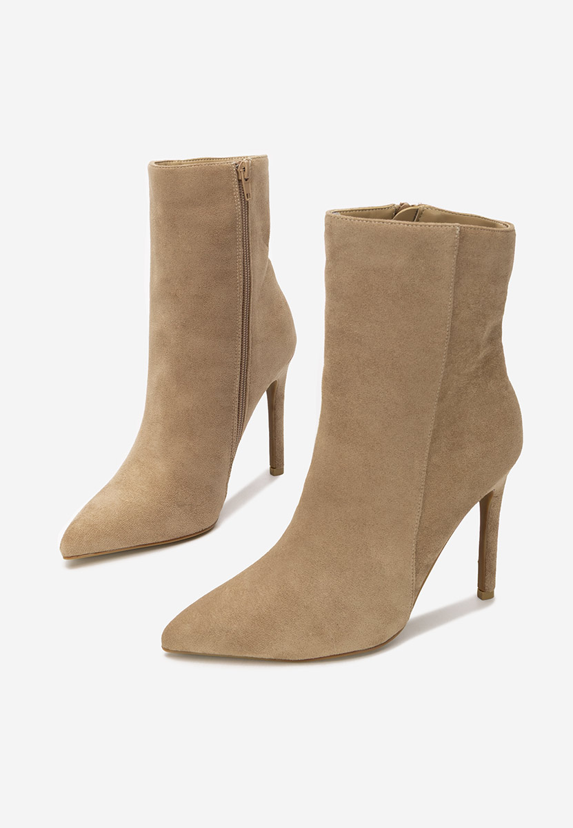 Tronchetti tacco a spillo Cendria cachi