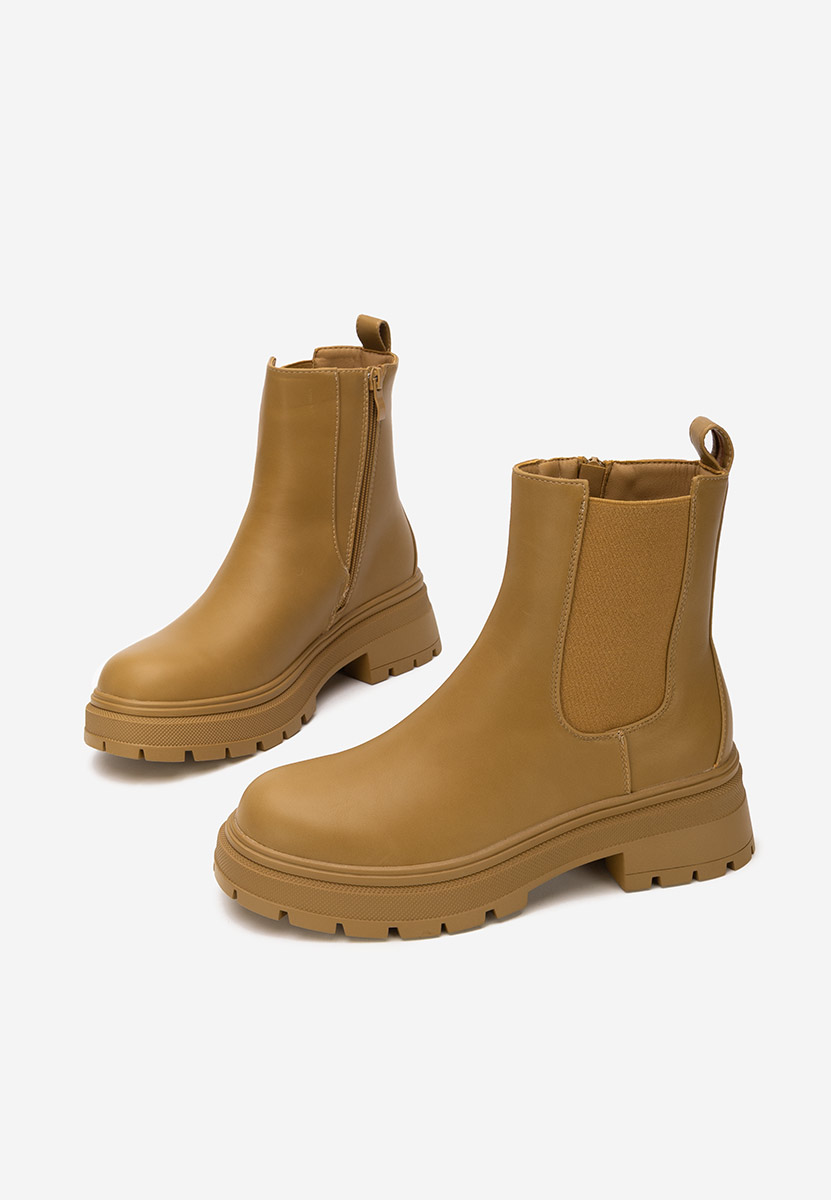 Stivaletto chelsea donna Novria cachi