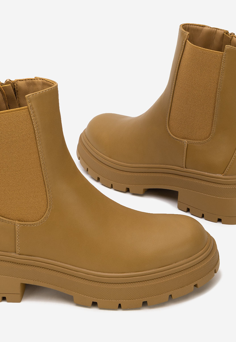 Stivaletto chelsea donna Novria cachi