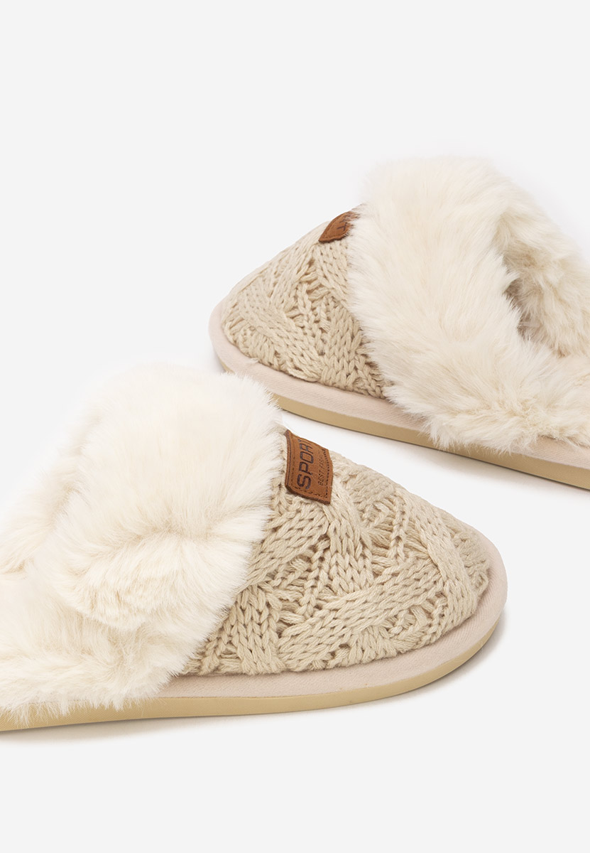 Pantofola donna invernale Ginesa beige