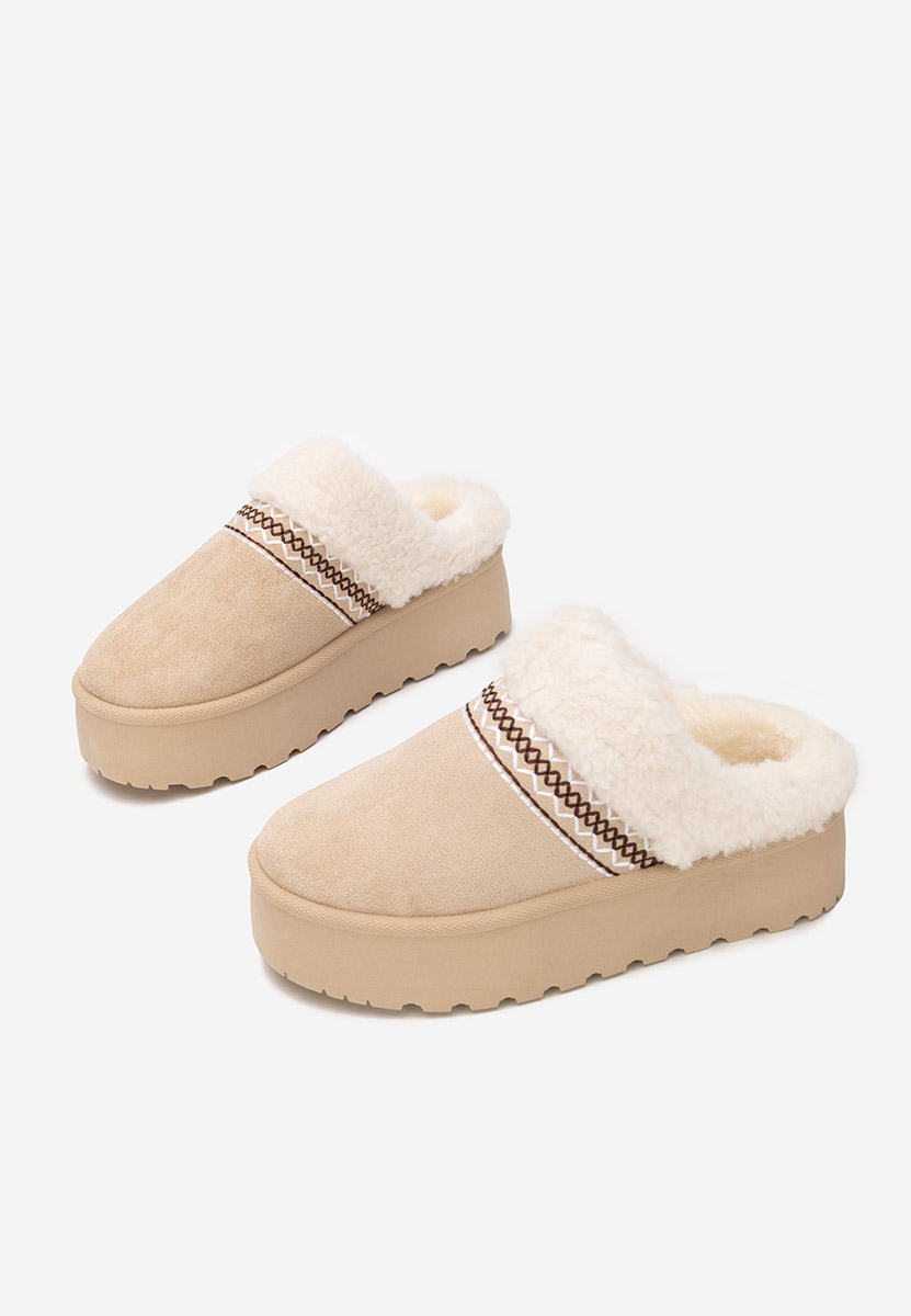 Zoccoli con zeppa Anelisse beige