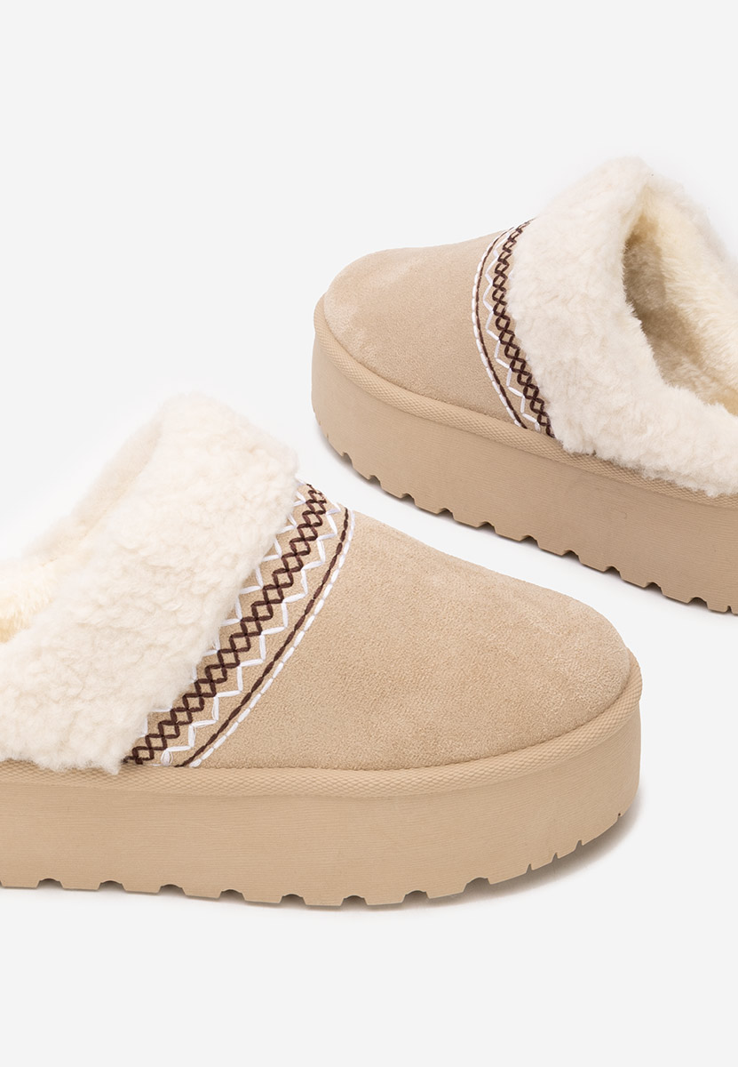 Zoccoli con zeppa Anelisse beige