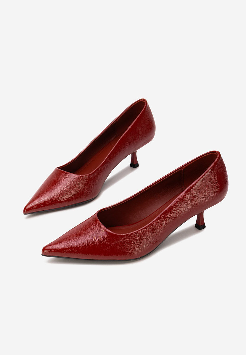 Décolleté tacco basso Dianela granata