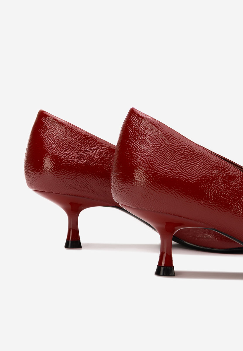 Décolleté tacco basso Dianela granata