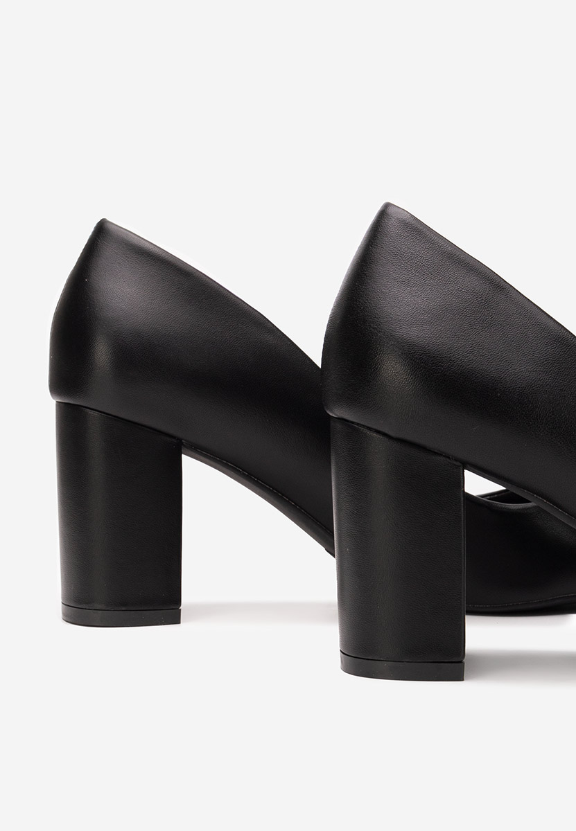 Décolleté tacco largo Jamelia nero
