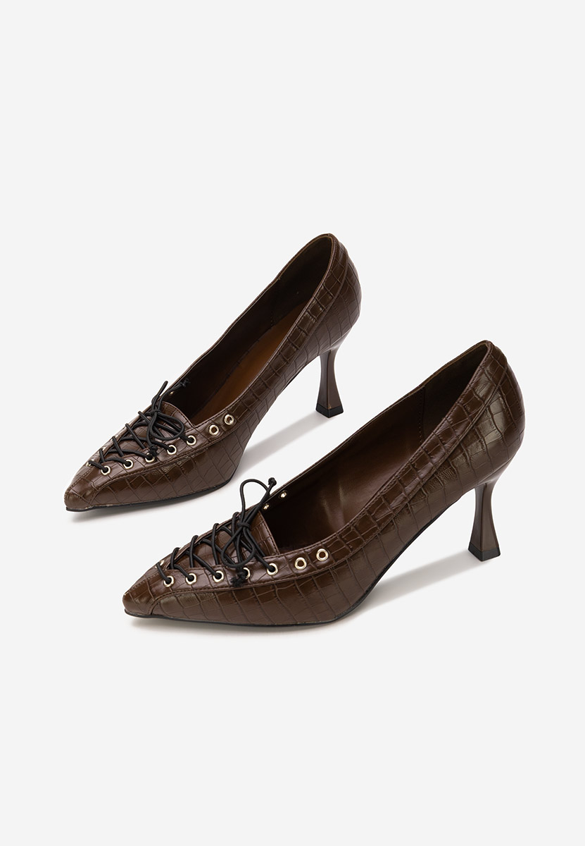 Décolleté tacco a spillo Jasoria marrone