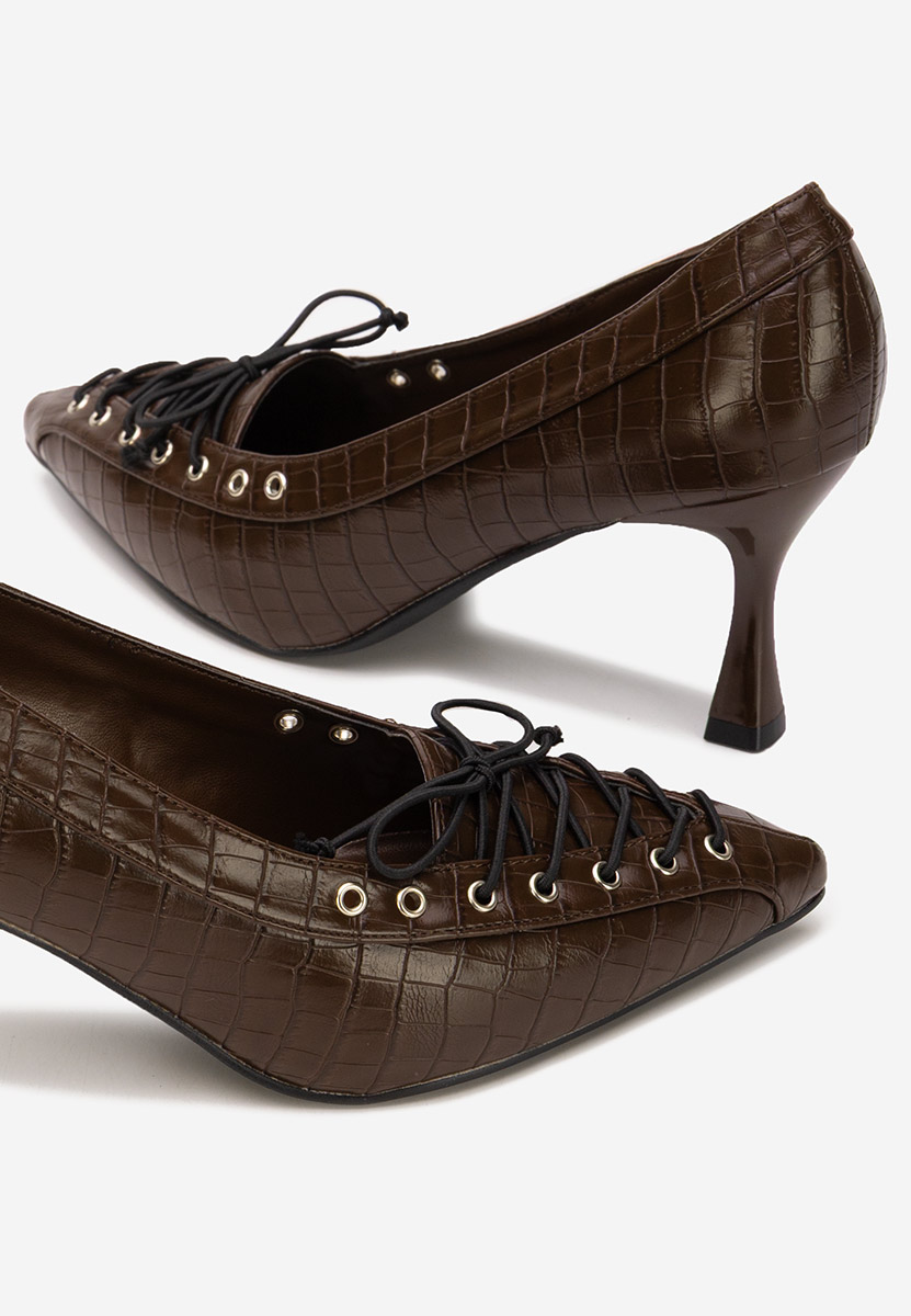 Décolleté tacco a spillo Jasoria marrone