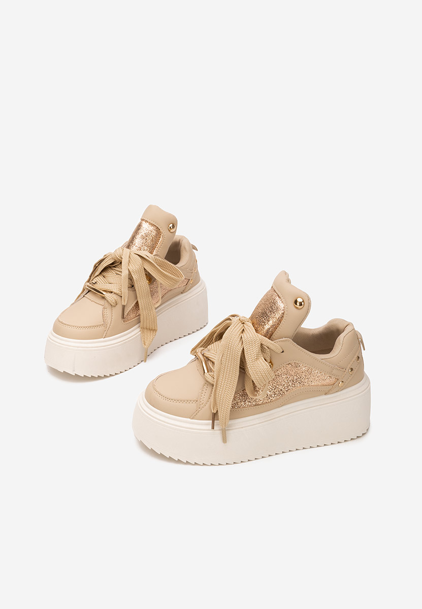 Sneakers con plateau Kefira cachi