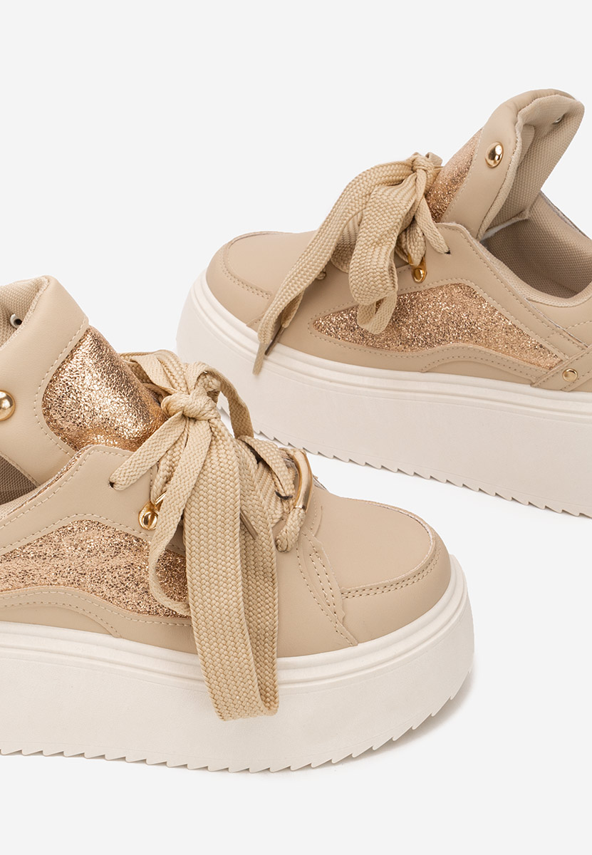 Sneakers con plateau Kefira cachi