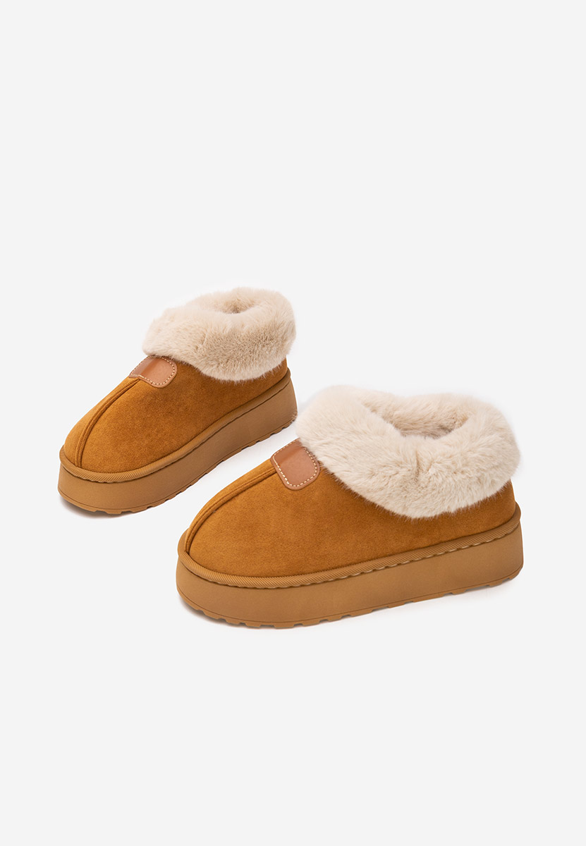 Stivaletti con plateau Elarva camel