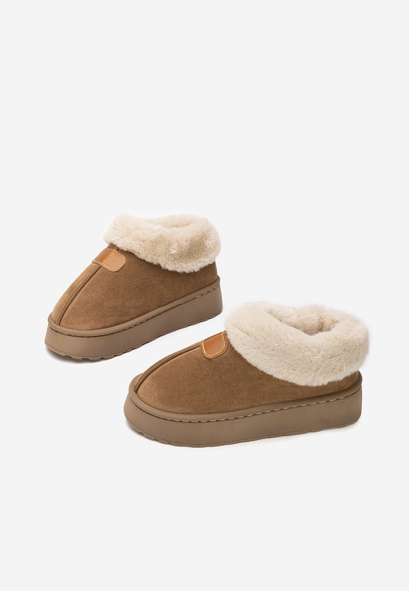 Stivaletti con plateau Elarva marrone