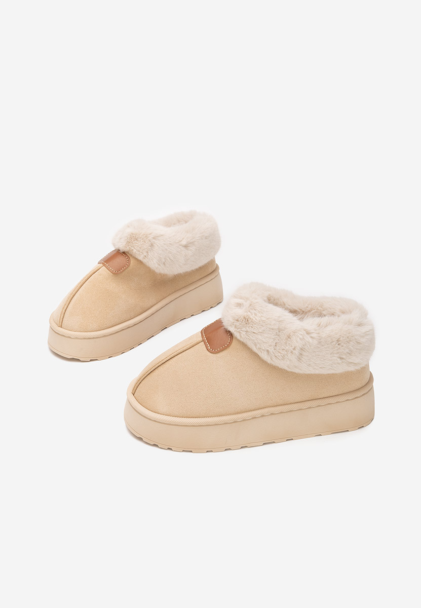 Stivaletti con plateau Elarva beige