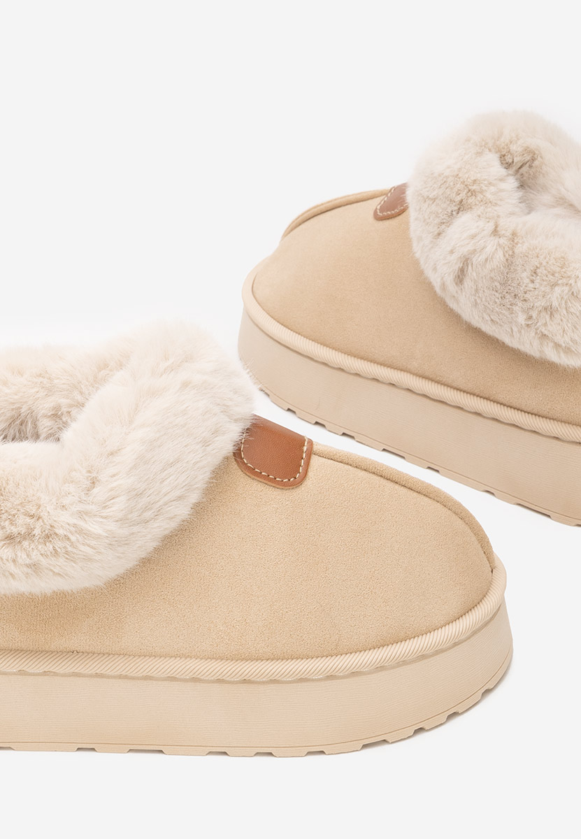 Stivaletti con plateau Elarva beige