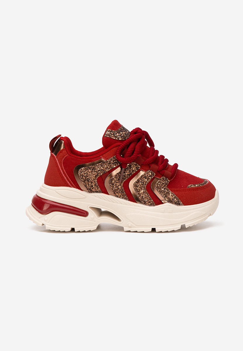 Sneakers con plateau Rossia granata