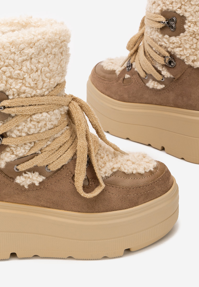 Stivaletti con plateau Norelia beige