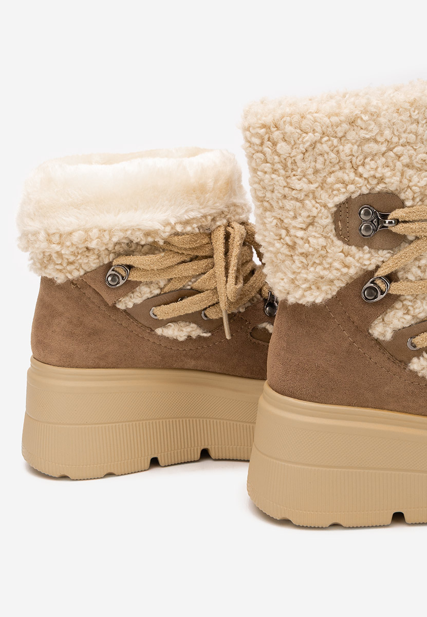 Stivaletti con plateau Norelia beige
