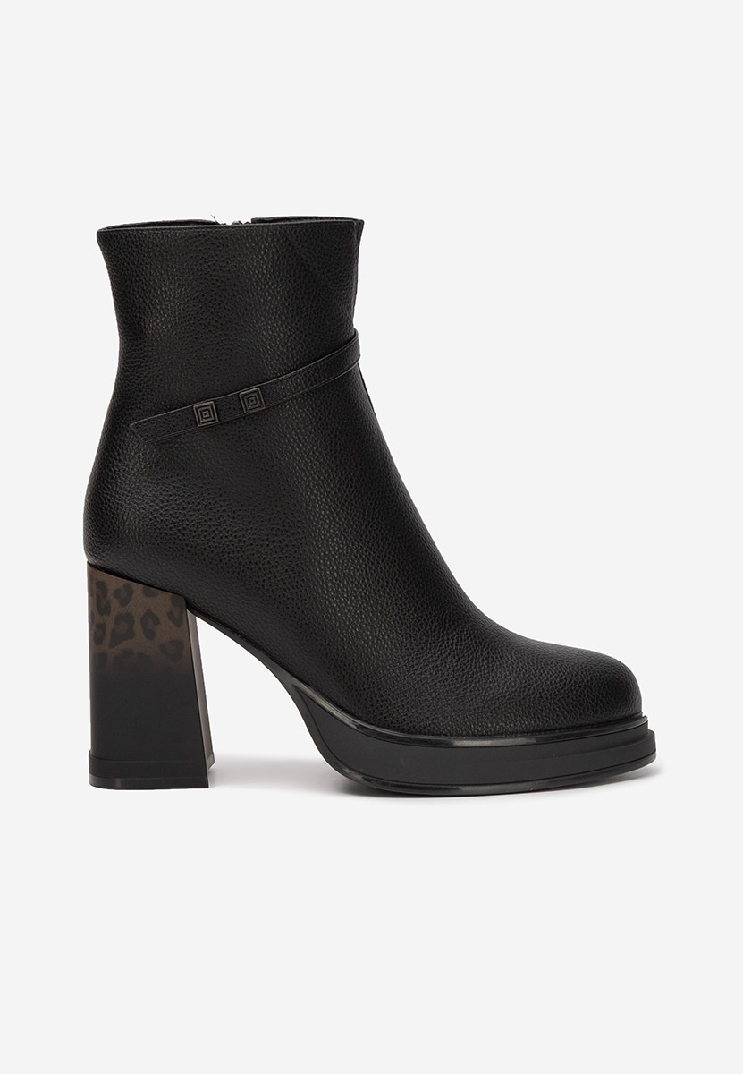 Tronchetti con tacco largo Rannia V2 nero