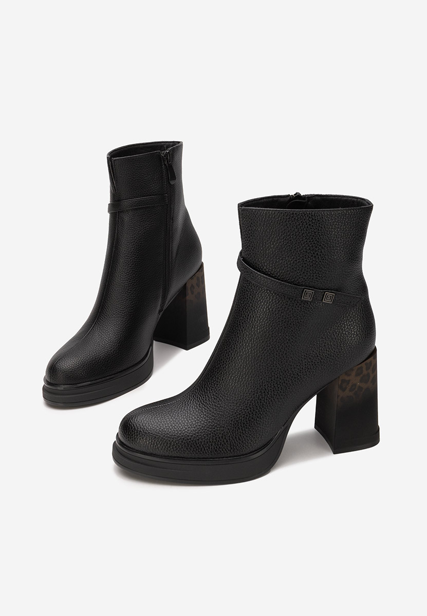 Tronchetti con tacco largo Rannia V2 nero