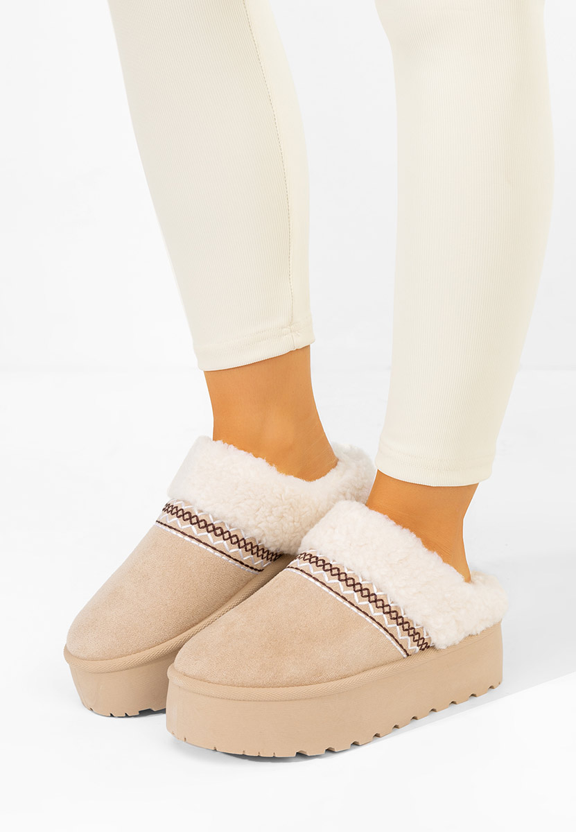 Zoccoli con zeppa Anelisse beige