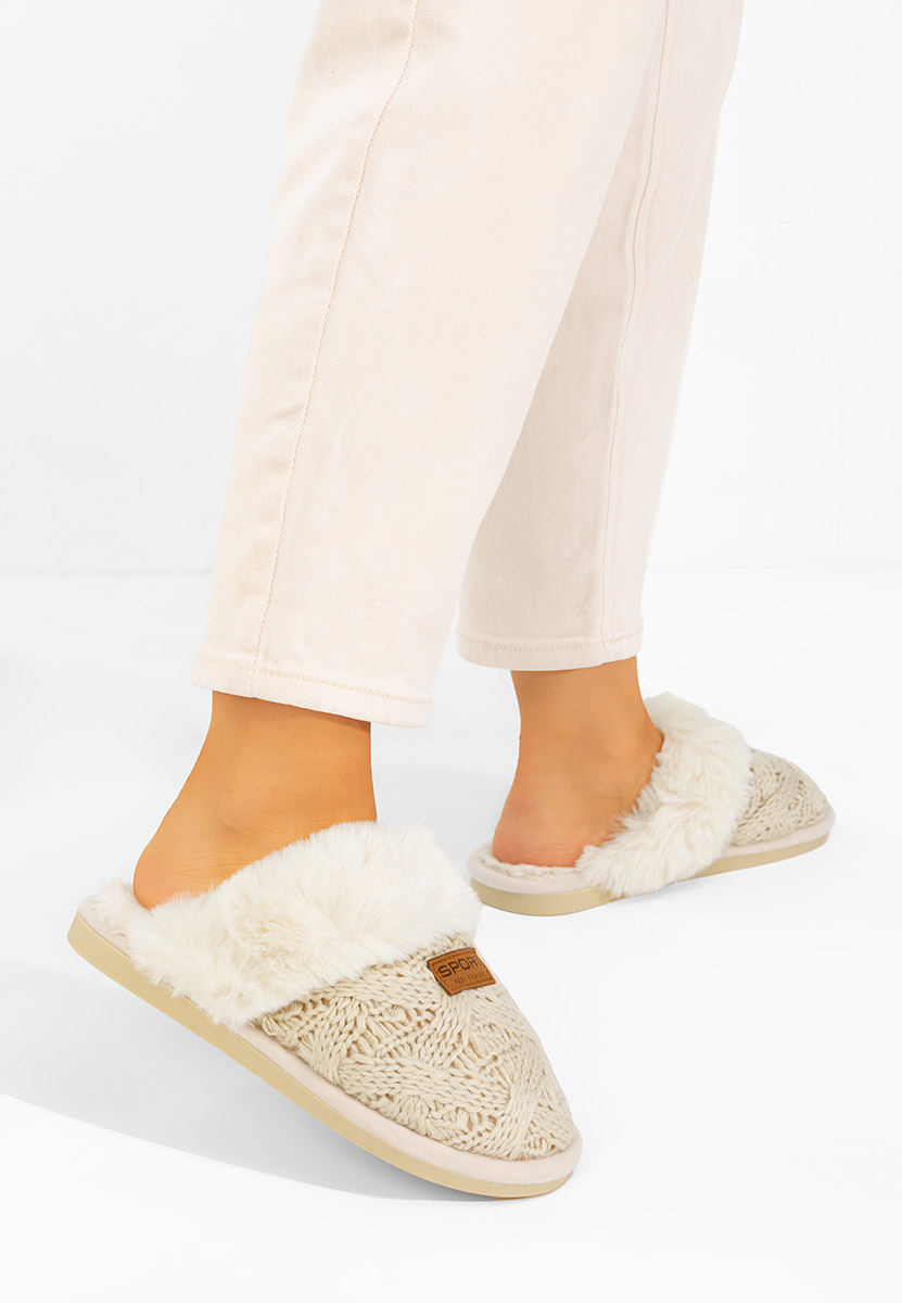 Pantofola donna invernale Ginesa beige