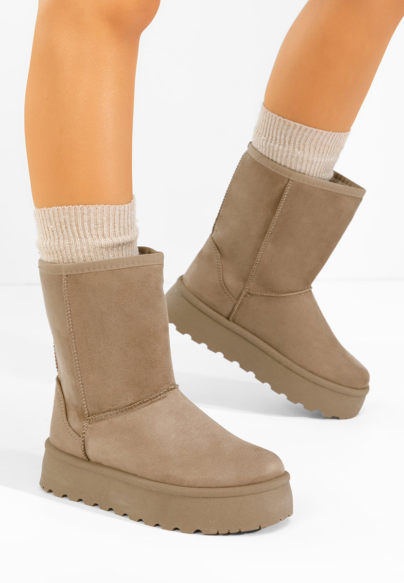 Stivali con piattaforma Luisana cachi