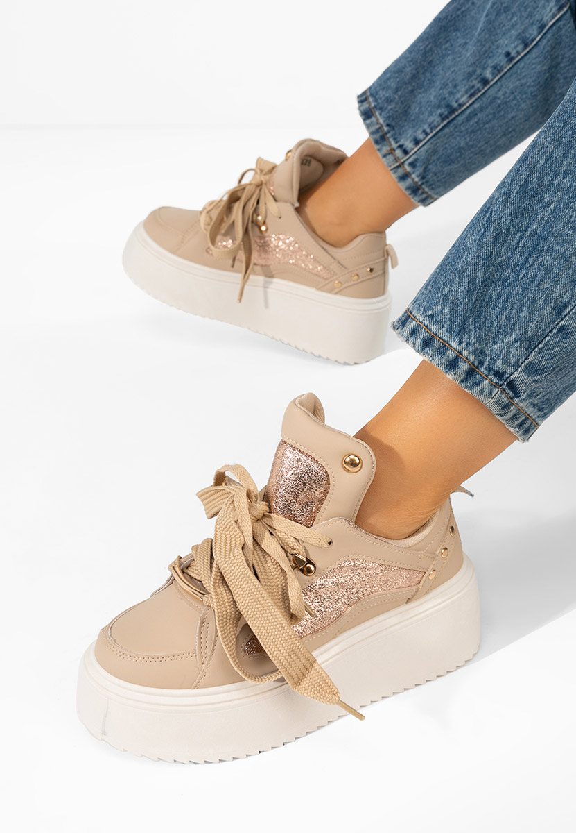 Sneakers con plateau Kefira cachi