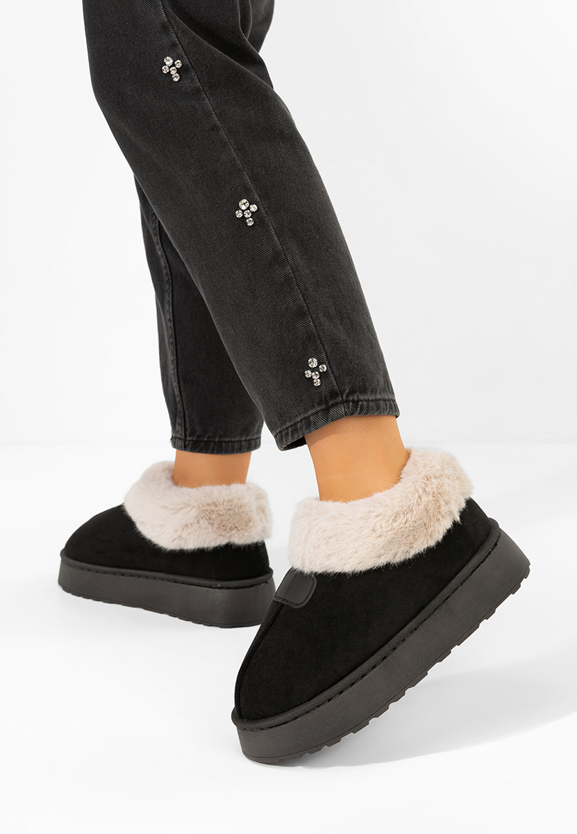 Stivaletti con plateau Elarva nero