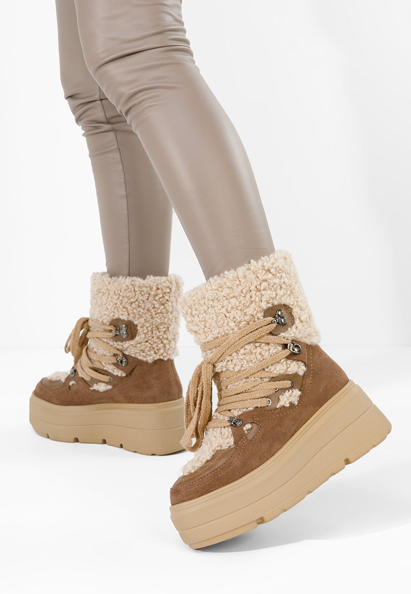 Stivaletti con plateau Norelia beige