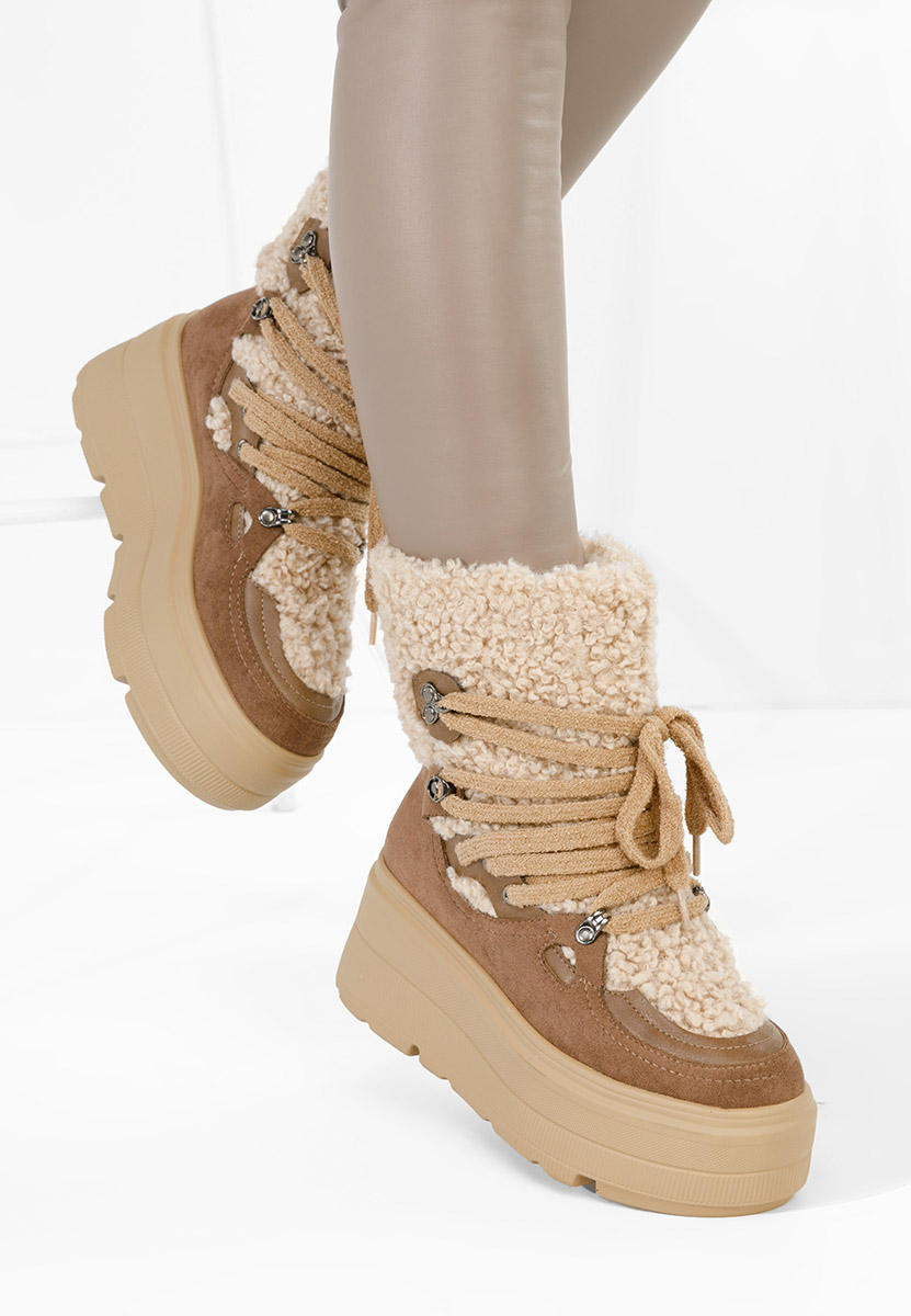 Stivaletti con plateau Norelia beige