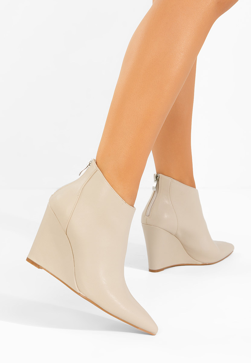 Tronchetti con zeppa Shenna V2 beige