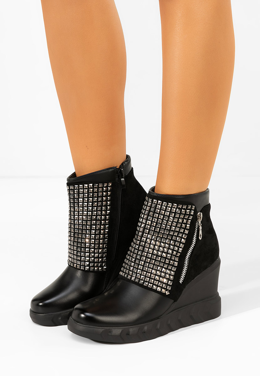 Stivaletti con zeppa Ismelora nero