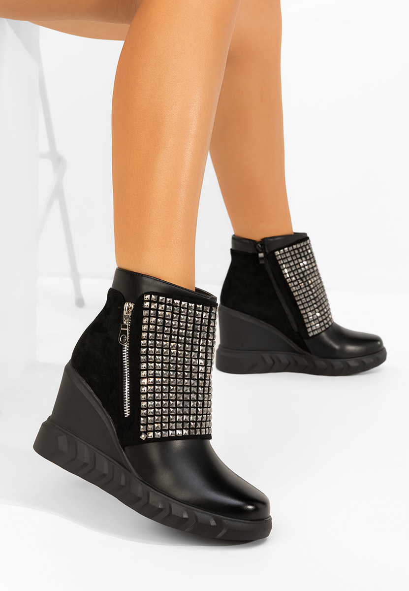 Stivaletti con zeppa Ismelora nero