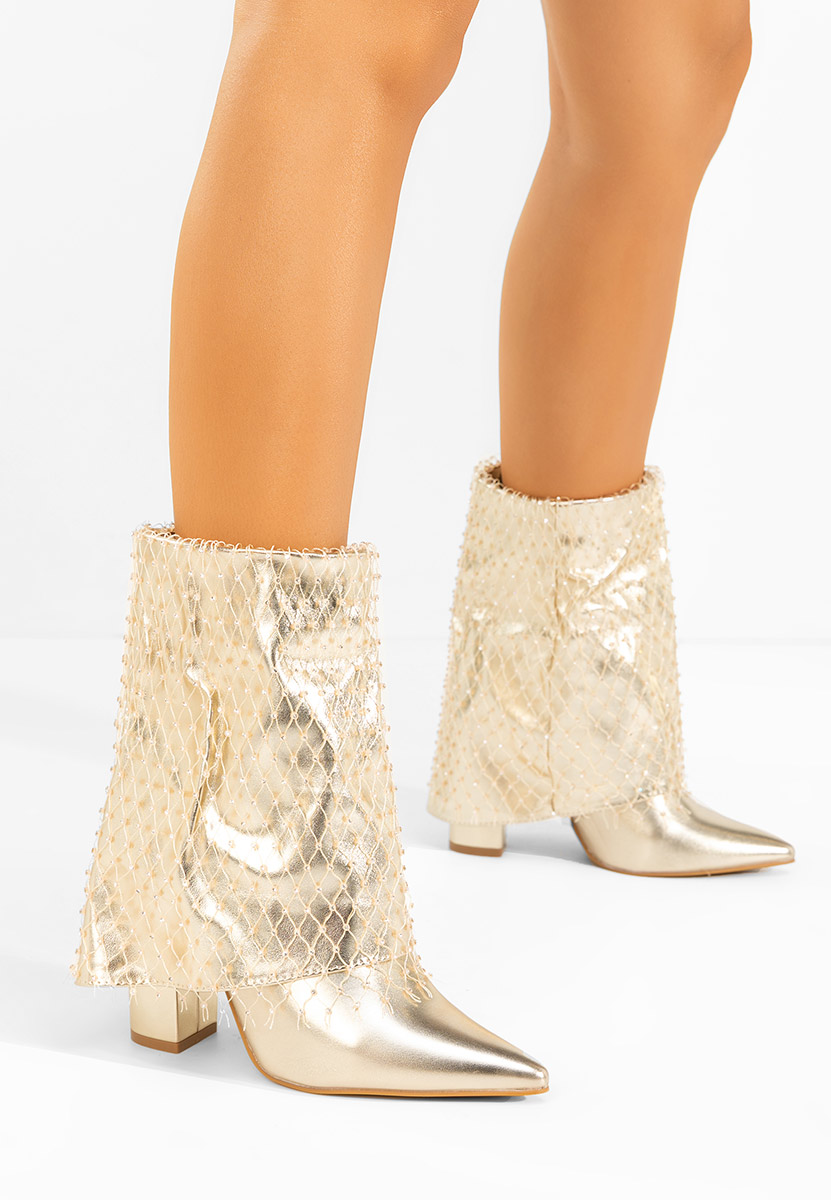 Tronchetti con tacco largo Almaria V2 oro