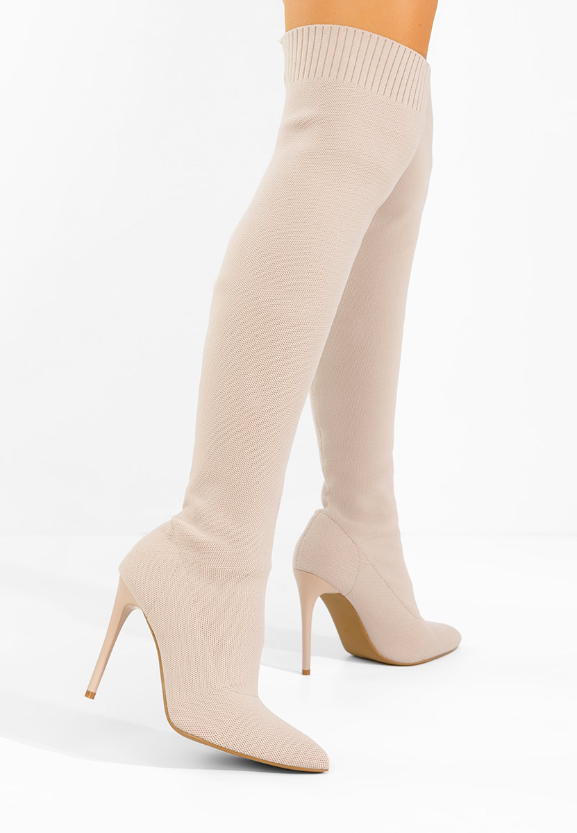 Stivali sopra il ginocchio Shanicea beige