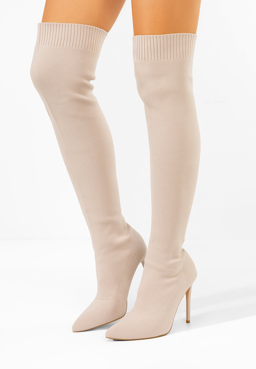Stivali sopra il ginocchio Shanicea beige