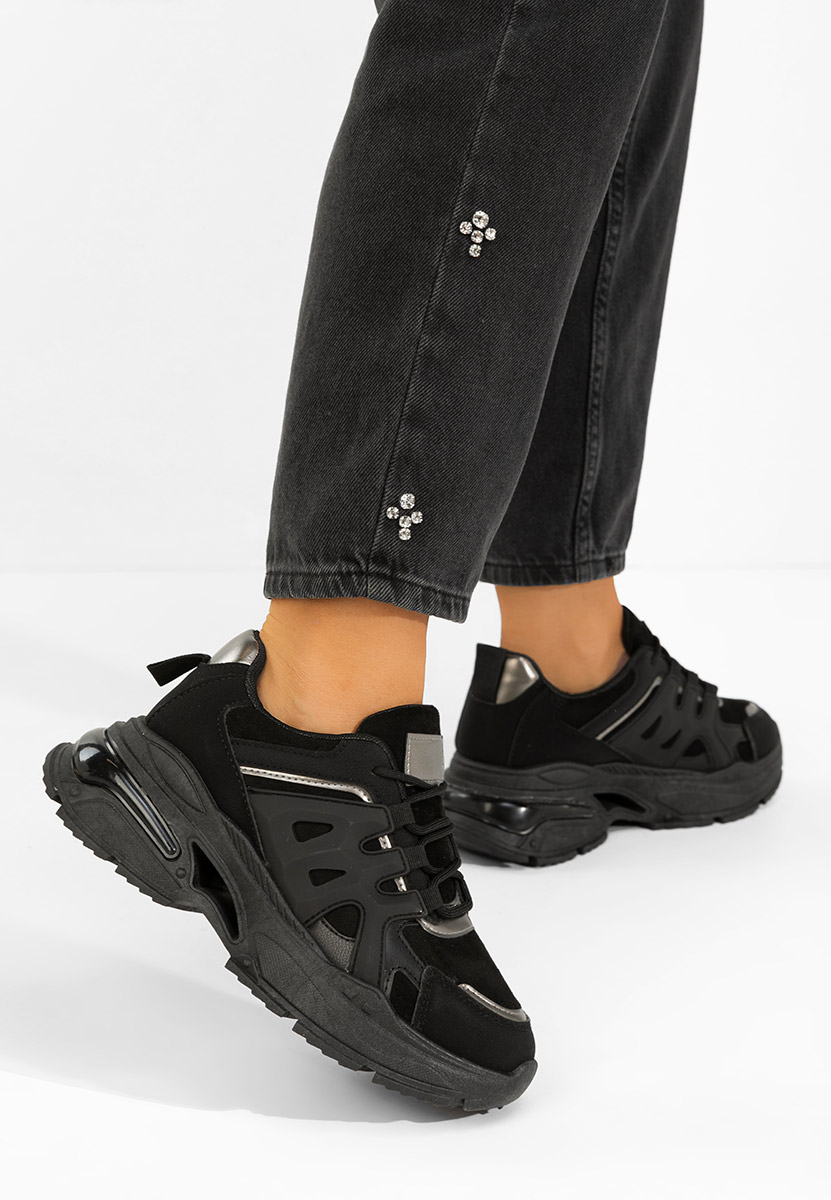 Sneakers con zeppa Alverisa nero