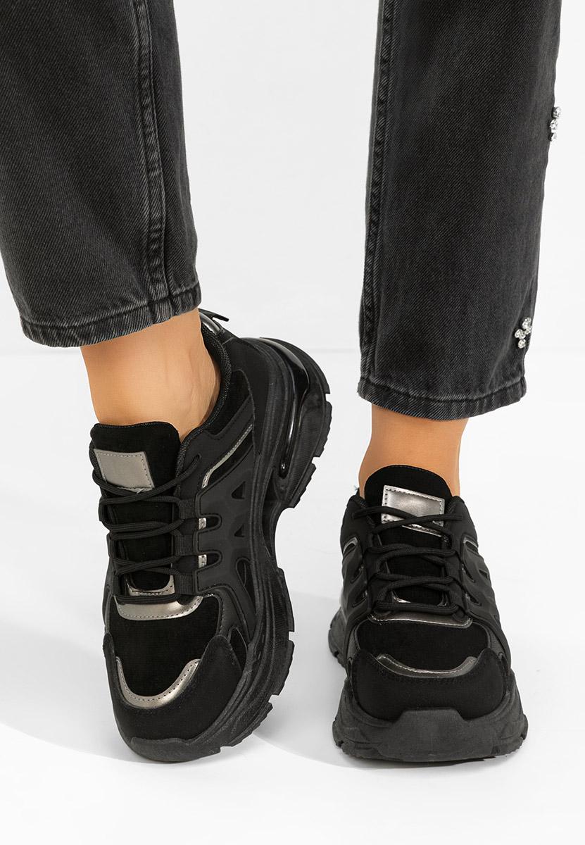 Sneakers con zeppa Alverisa nero