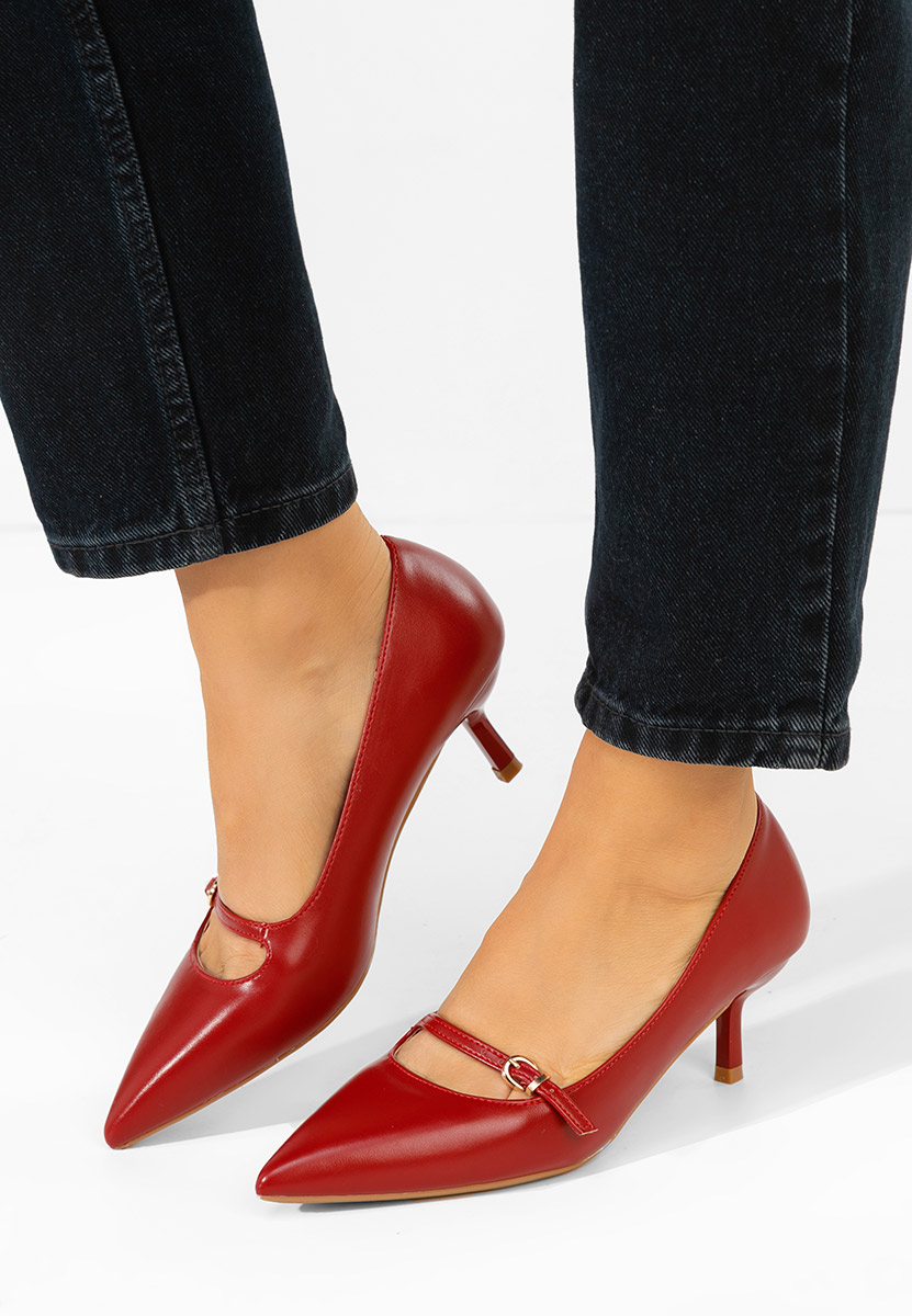 Décolleté tacco a spillo Rilora rosso