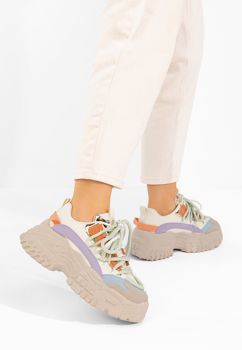 Sneakers con zeppa Elvora cachi