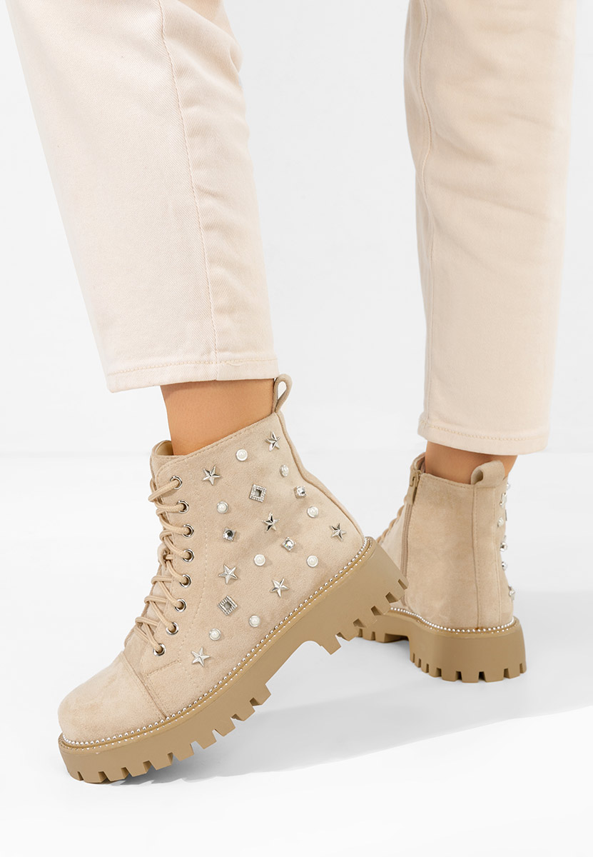 Scarponcini donna Stelyana beige