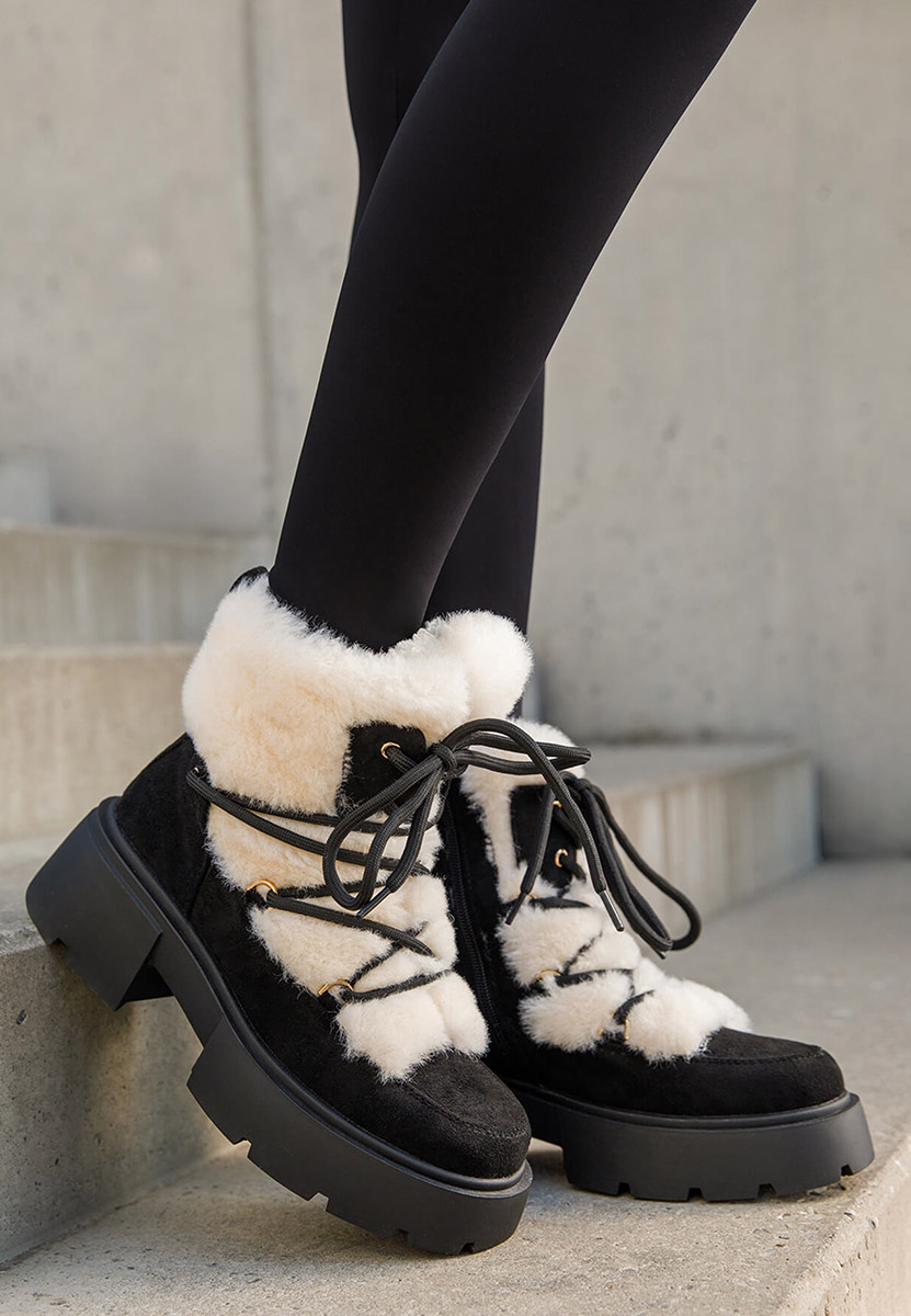 Stivaletti invernali donna Aslyn nero