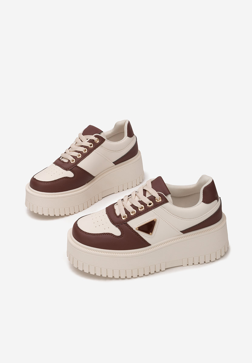 Sneakers con plateau Madaline granata