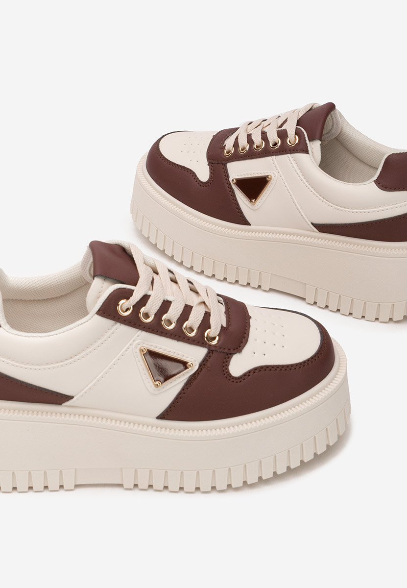 Sneakers con plateau Madaline granata