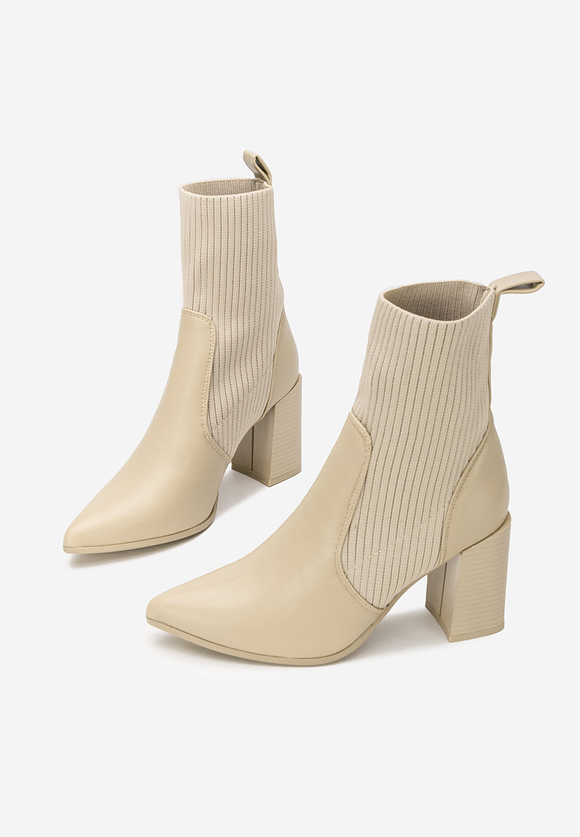 Tronchetti con tacco largo Vinuele V2 cachi