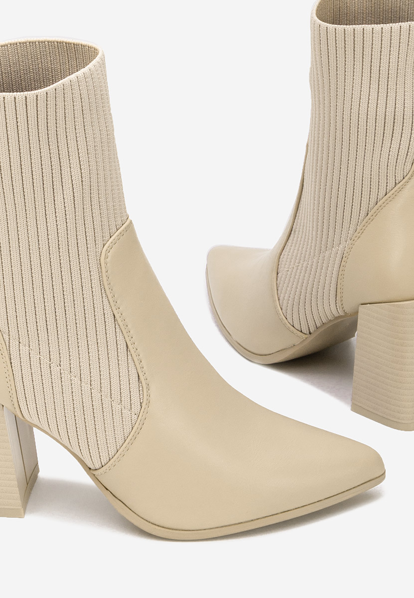 Tronchetti con tacco largo Vinuele V2 cachi