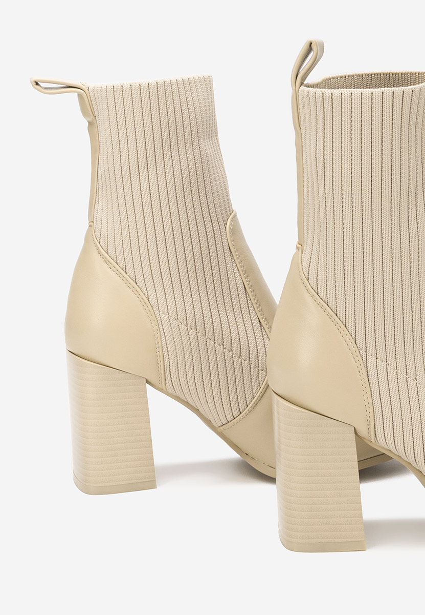 Tronchetti con tacco largo Vinuele V2 cachi