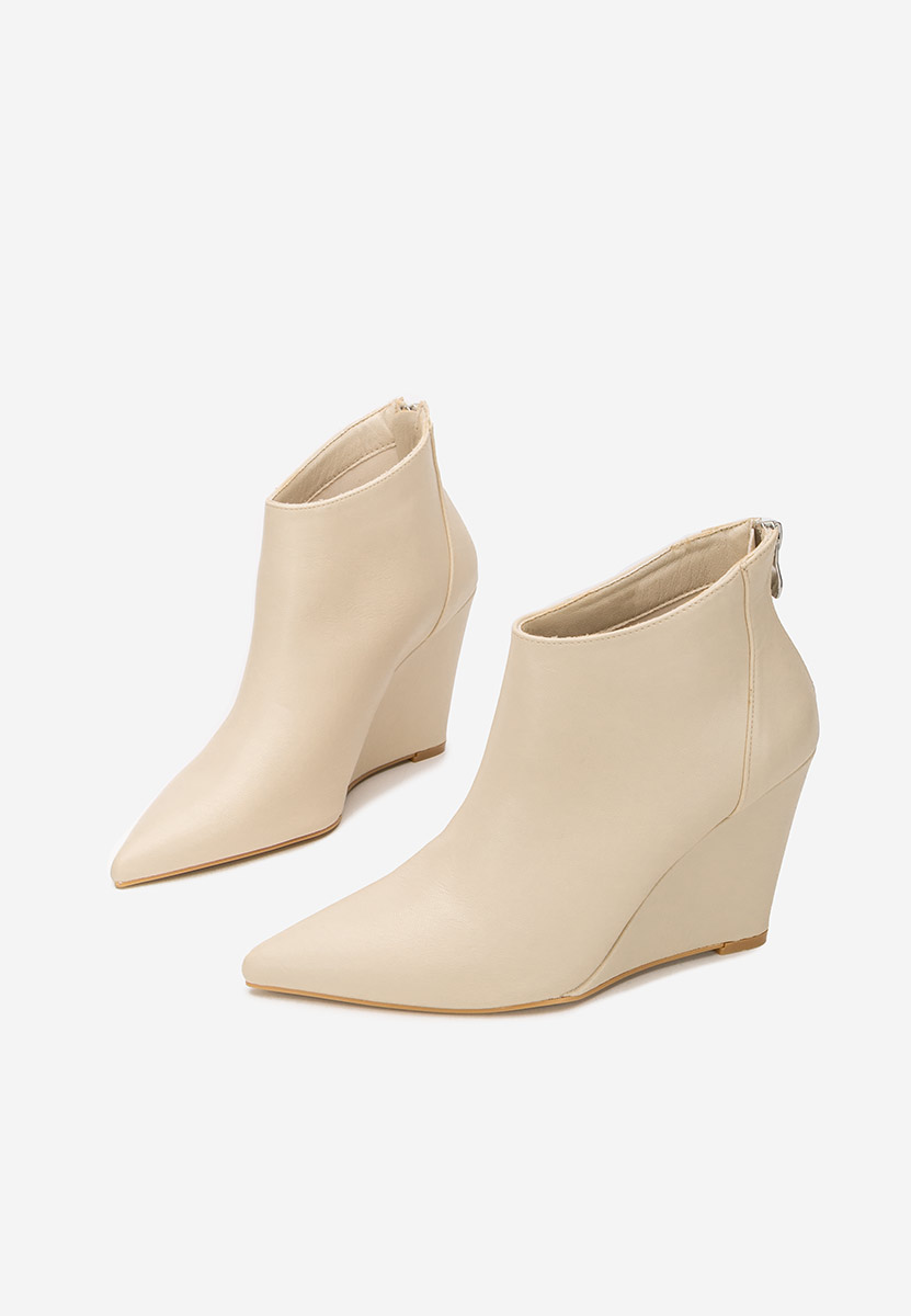 Tronchetti con zeppa Shenna V2 beige