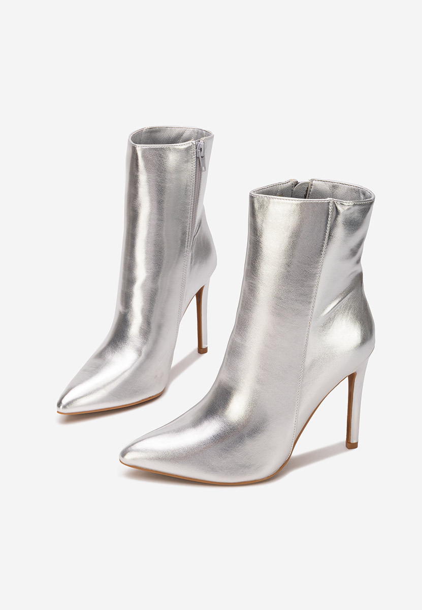 Tronchetti tacco a spillo Cendria argento