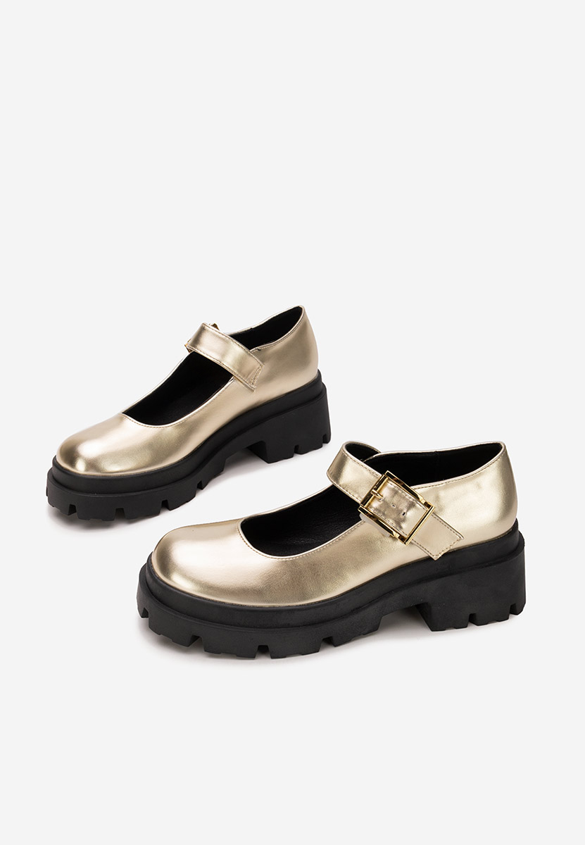 Scarpe con plateau Masovia oro